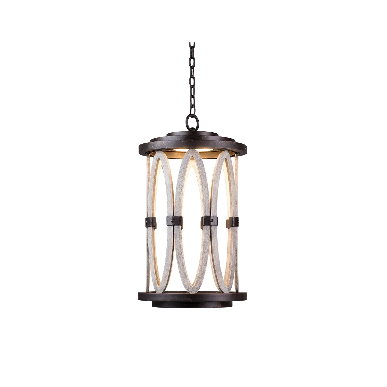 Belmont Outdoor LED Hanging Lantern in Florence Gold