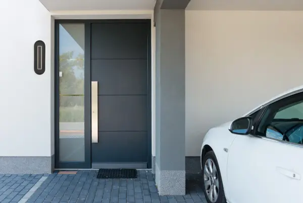 The Prescott Collection features a mitered glass box in the center of a sleek oval body. This clean, modern design in a subtle Matte Black (MB) finish is a statement piece for your entryway. Energy efficient LED light source. Available in two sizes, small and large. Collection: Prescott Outdoor Rooms: Façade, Entry, Portico, Garage Finish: Matte Black Width: 6.00" Height: 19.00" Length: 3.00" Weight: 7.00 lb Extension from Wall: 3.00" Wire: 7" Mounting Height: 10.00" Canopy: 6"x19"x3" Bulbs Included Maximum Wattage: 16.00 W Bulb Type: LED Light Source: LED Light Output: 1280.00 lm Color Temperature: 3000 K CRI: 90 Dimmable Voltage: 120.00 V Material: Stainless Steel, Cased Glass Country of Origin: China Safety Listing: cETL Safety Rating: Wet ADA LED - alternate view
