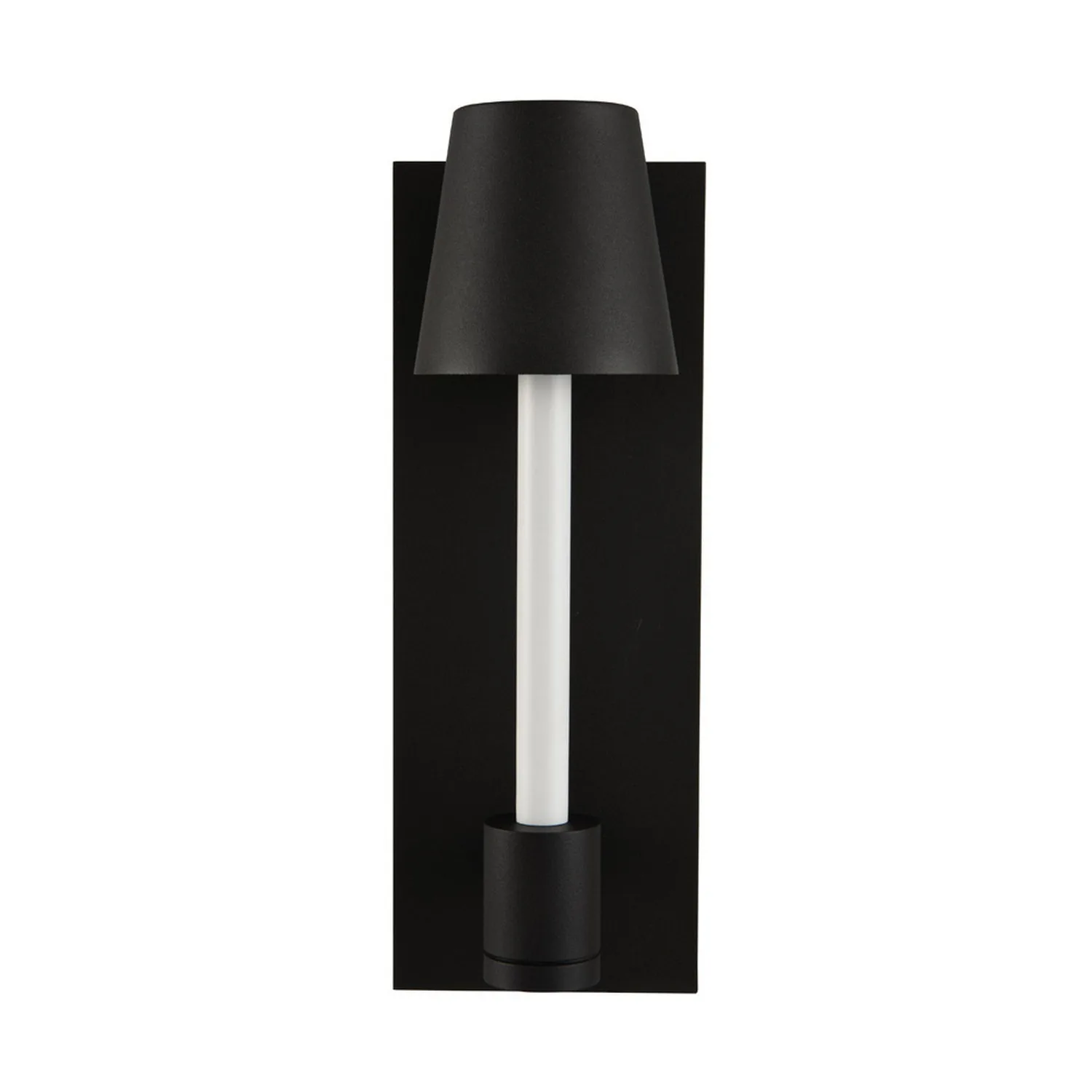 Candelero Outdoor LED Wall Sconce in Matte Black w White Accent