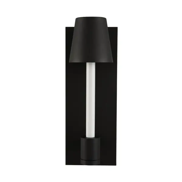 The Candelero Collection features a Matte Black w/ White Accents (MBW) finish. Make your outdoor area an extension of the indoors and give new definition to your patio with the Candelero. The Candelero Collection has dual LED light sources to light up steps or address numbers. Available in two sizes, small and large. Collection: Candelero Outdoor Rooms: Façade, Entry, Portico, Garage Finish: Matte Black w White Accent Glass: Metal Shade Width: 5.00" Height: 14.00" Length: 6.00" Weight: 4.00 lb Extension from Wall: 6.00" Wire: 7" Mounting Height: 8.00" Canopy: 5"x14"x1" Bulbs Included Maximum Wattage: 14.00 W Bulb Type: LED Light Source: LED Light Output: 1040.00 lm Color Temperature: 3000 K CRI: 90 Dimmable Voltage: 120.00 V Material: Stainless Steel Country of Origin: China Safety Listing: cETL Safety Rating: Wet ADA LED