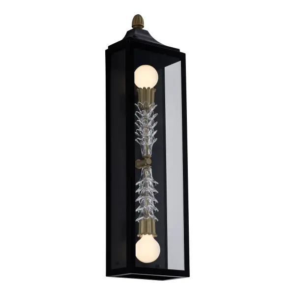 Discover the elegance of the Midsummer collection, where classic lantern designs meet nature-inspired charm. This collection features a distinctive layered glass petal column that offers a captivating soft glow, with the light effect purposefully segmented to highlight each intricate petal. Its blend of modern and classic design makes it perfect for illuminating main entryways and outdoor patio areas. Crafted with a Matte Black (MB) Fluorocarbon coating, these fixtures promise durability even in the harshest environments. Elevate your outdoor spaces with timeless beauty and practical elegance. Collection: Midsummer Finish: Matte Black Width: 9.00" Height: 34.00" Weight: 27.00 lb Extension from Wall: 5.00" Wire: 7" Canopy: 9"x4"x28.5" Number of Bulbs: 2 Maximum Wattage: 40.00 W Bulb Type: E26 Bulb Base: E26 Medium Dimmable Voltage: 120.00 V Material: Stainless Steel Brass Glass Country of Origin: China Safety Listing: ETL-CETL Safety Rating: Wet