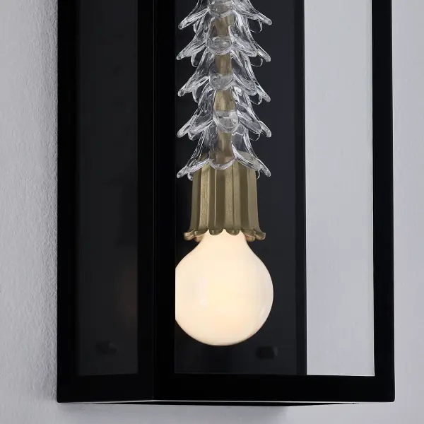 Discover the elegance of the Midsummer collection, where classic lantern designs meet nature-inspired charm. This collection features a distinctive layered glass petal column that offers a captivating soft glow, with the light effect purposefully segmented to highlight each intricate petal. Its blend of modern and classic design makes it perfect for illuminating main entryways and outdoor patio areas. Crafted with a Matte Black (MB) Fluorocarbon coating, these fixtures promise durability even in the harshest environments. Elevate your outdoor spaces with timeless beauty and practical elegance. Collection: Midsummer Finish: Matte Black Width: 9.00" Height: 34.00" Weight: 27.00 lb Extension from Wall: 5.00" Wire: 7" Canopy: 9"x4"x28.5" Number of Bulbs: 2 Maximum Wattage: 40.00 W Bulb Type: E26 Bulb Base: E26 Medium Dimmable Voltage: 120.00 V Material: Stainless Steel Brass Glass Country of Origin: China Safety Listing: ETL-CETL Safety Rating: Wet - alternate view
