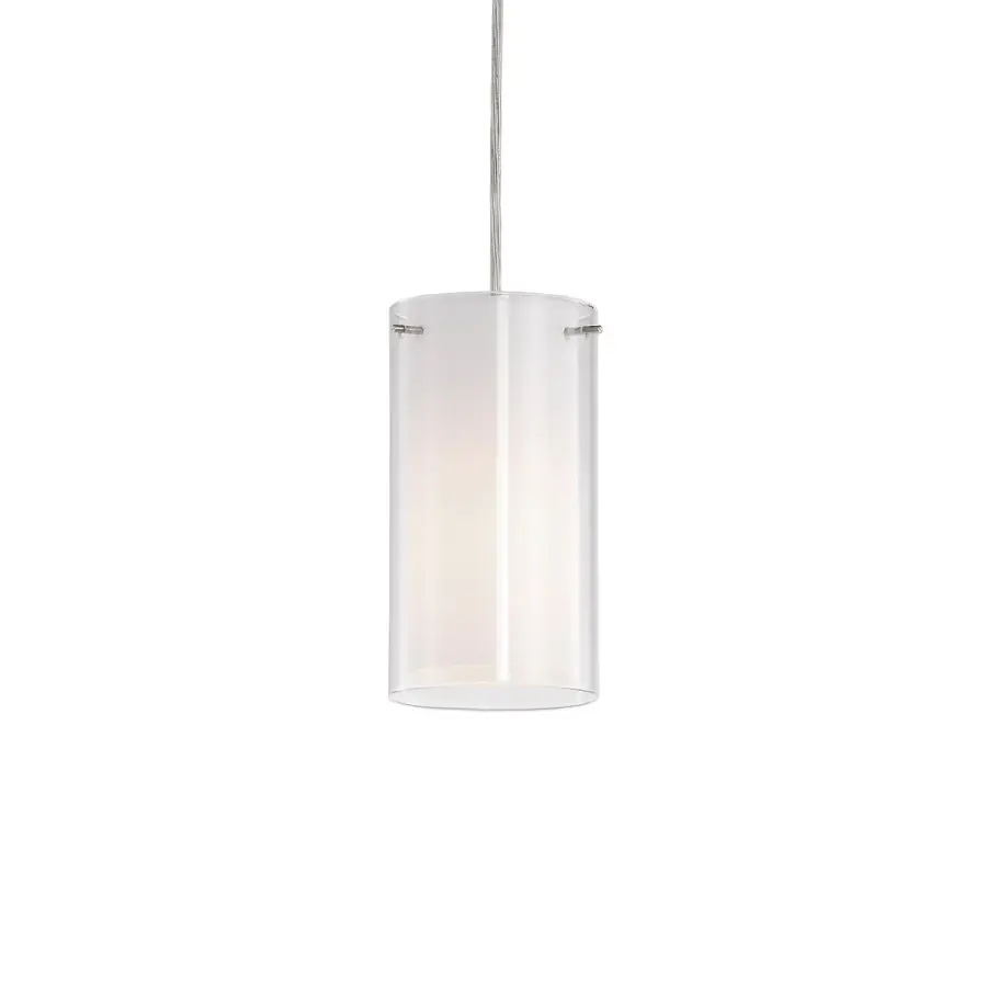 Firenze 4-Inch White Cylinder Pendant - Image 1