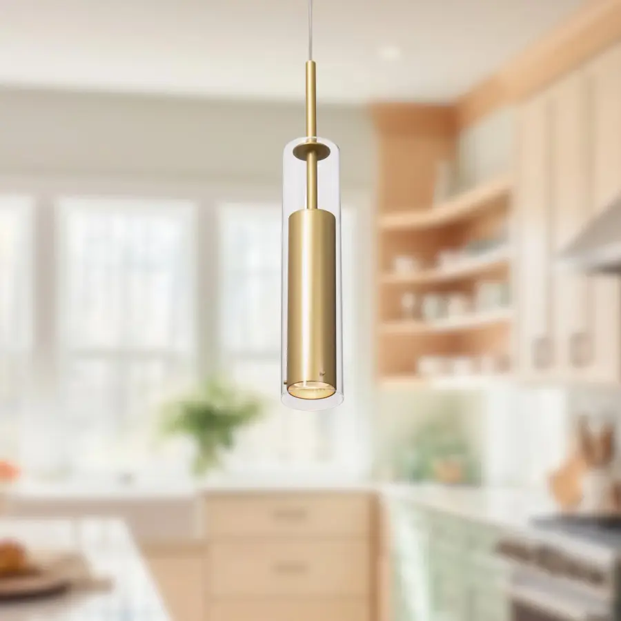 Jarvis 3-Inch Pendant in Brushed Gold - Image 6