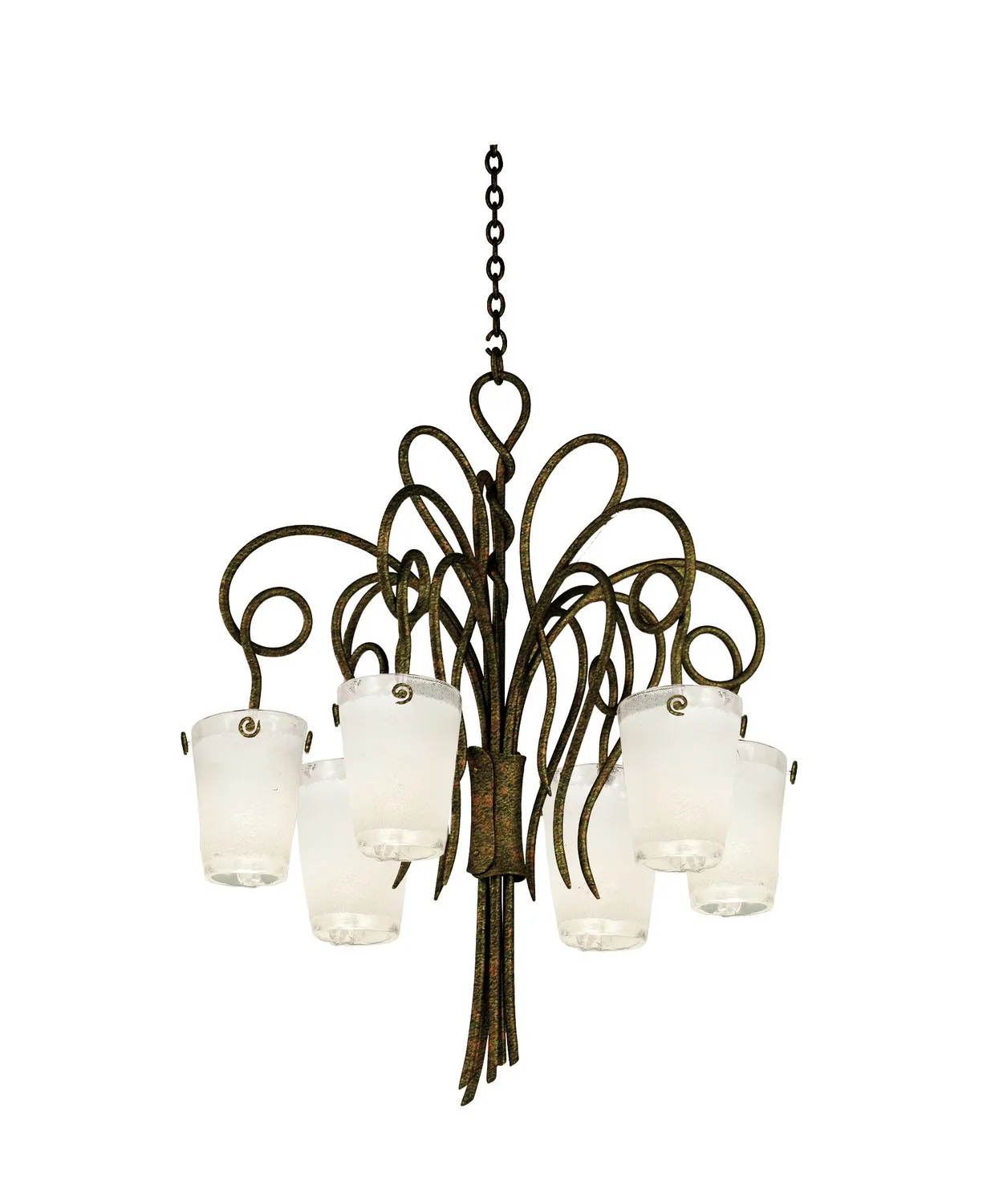 Tribecca Six Light Chandelier in Antique Copper
