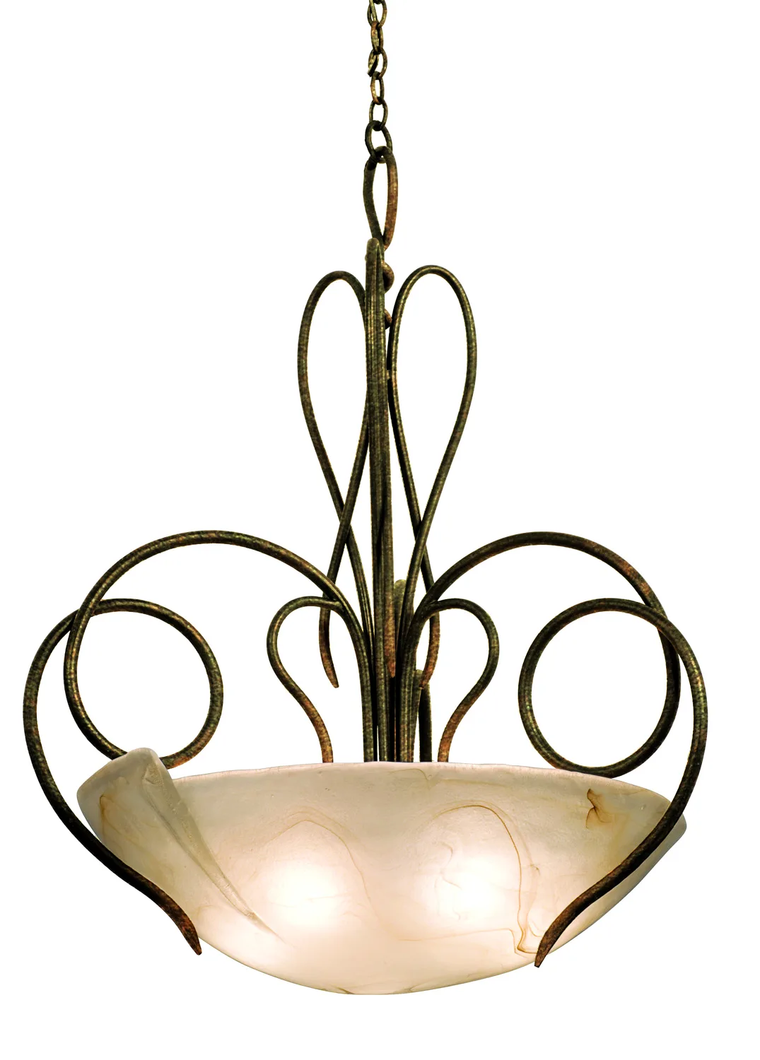 Tribecca Five Light Pendant in Antique Copper