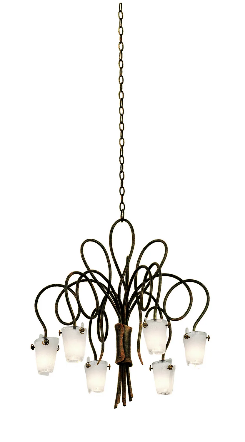 Tribecca Six Light Chandelier in Antique Copper