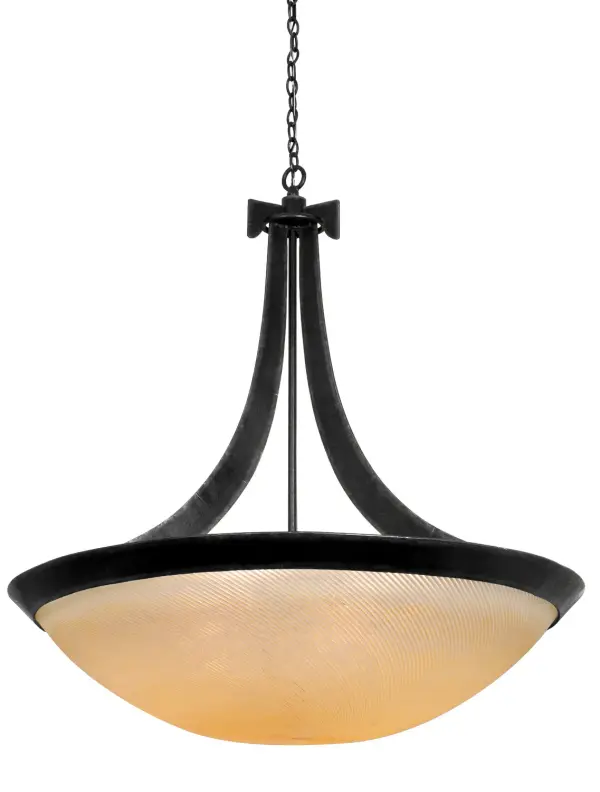 The Collection is an Art Deco interpretation of Tuscan design. The clean, arching lines and warm colors of Collection are timeless, regardless of which Manufacturer Lighting cusomization options are chosen. Collection: Copenhagen Rooms: Foyer, Dining Room, Living Room, Great Room Finish: Tortoise Shell Glass: Antique Filigree Standard Glass Bowl Notes: Must Specify Glass When Ordering Width: 40.00" Height: 43.00" Weight: 67.00 lb Chain: 96`` Wire: 120`` Canopy: 5``x1`` Number of Bulbs: 6 Maximum Wattage: 60.00 W Bulb Type: E26 Bulb Base: E26 Medium Dimmable Voltage: 120.00 V Material: Hand Forged Wrought Iron Country of Origin: Phillipines Safety Listing: Dry Safety Rating: cETL