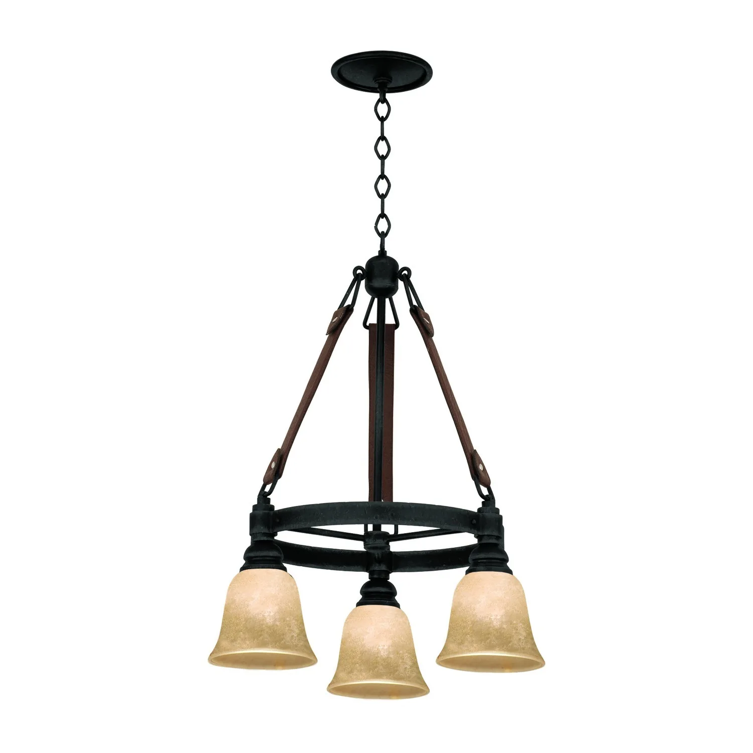 Rodeo Drive Three Light Chandelier in Black