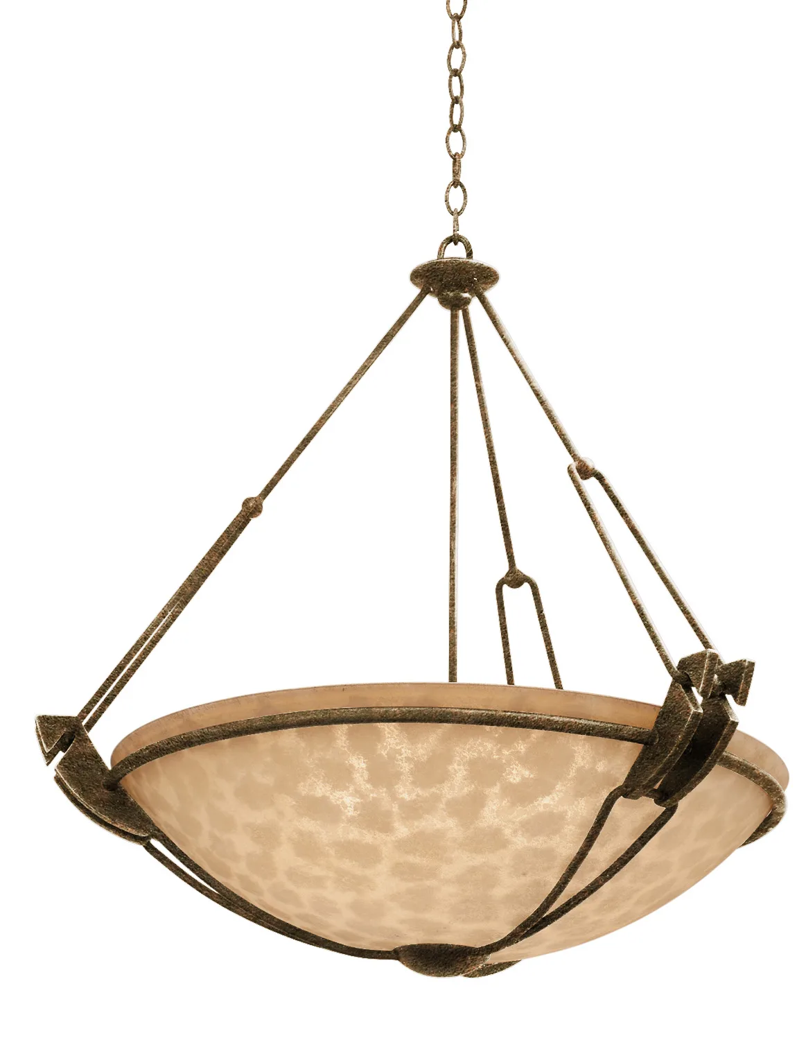 Grande Three Light Pendant in Antique Copper