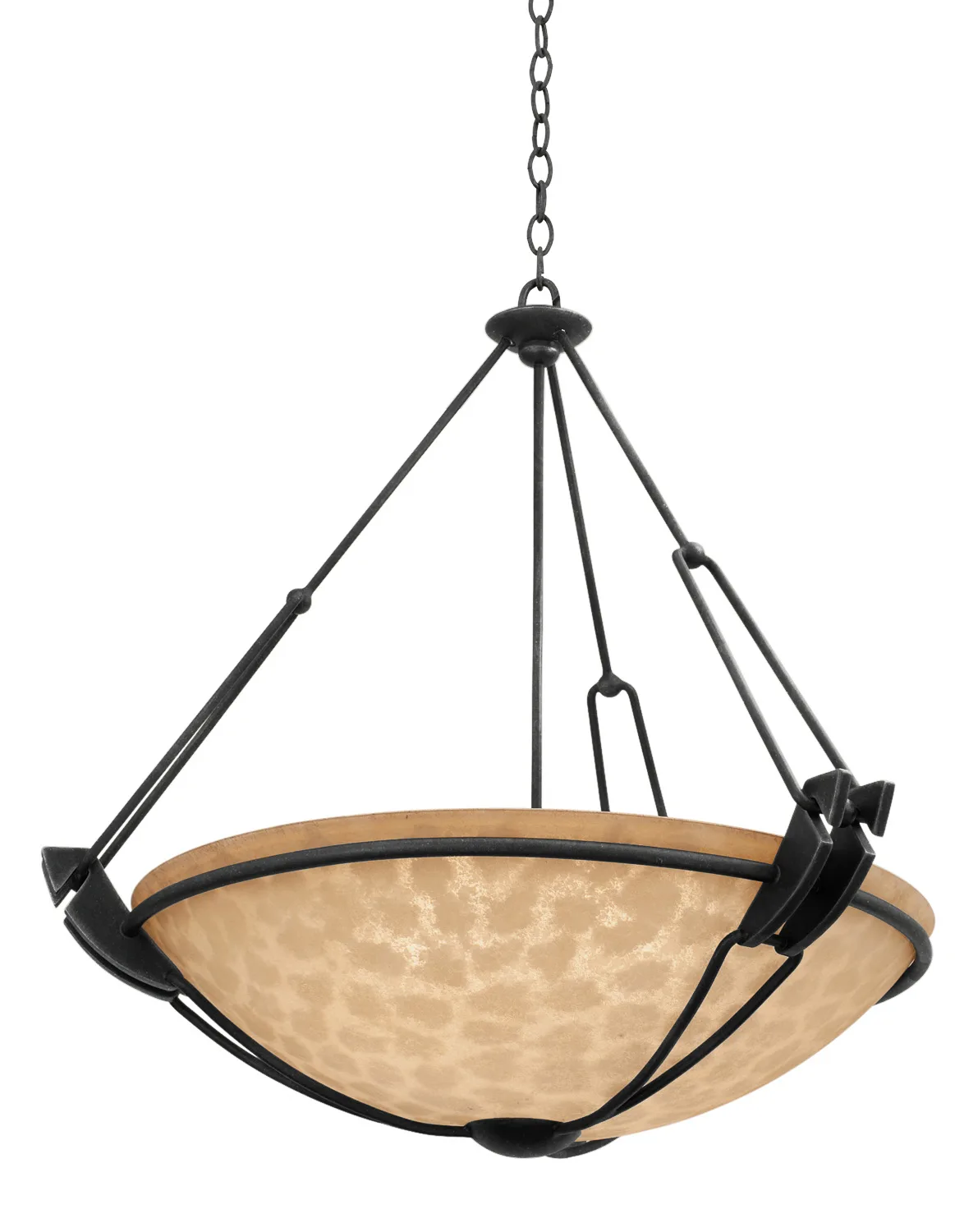 Grande Three Light Pendant in Black