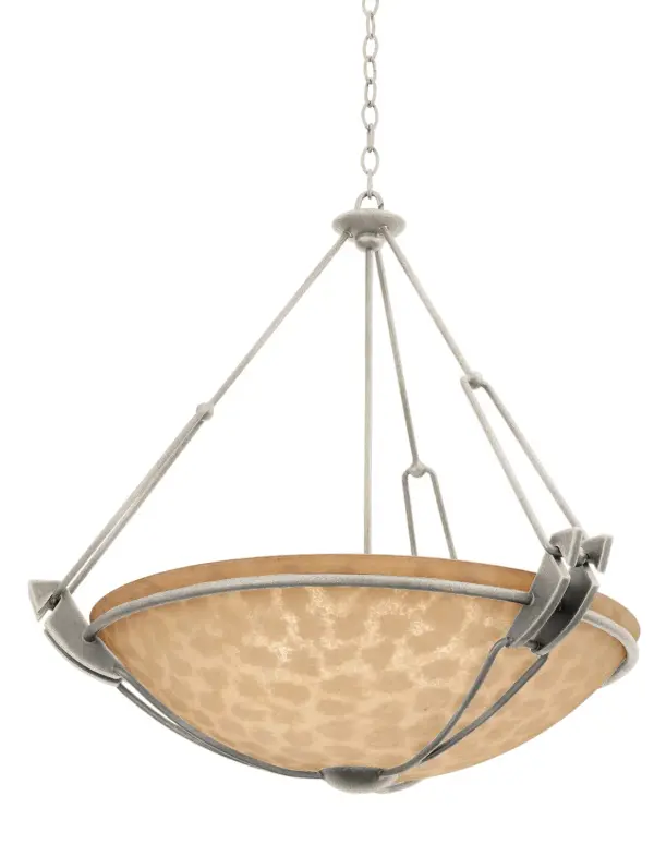 The Collection is a fully customizable collection that is enhanced by Art Deco suspension showcasing the exclusive bowl shades hand-crafted exclusively by Manufacturer. From the modernity of the Iridescent Shell bowl shade to the glowing elegance of our exclusive Buddha Leaf and Penshell shades, this collection elegant yet flexible enough to coordinate with any space. Collection: Grande Rooms: Foyer, Dining Room, Living Room, Great Room Finish: French Cream Glass: Ecru Standard Glass Bowl Notes: Must Specify Glass When Ordering Width: 24.00" Height: 28.00" Weight: 29.00 lb Chain: 48`` Wire: 96`` Canopy: 5``x1`` Number of Bulbs: 3 Maximum Wattage: 60.00 W Bulb Type: E26 Bulb Base: E26 Medium Dimmable Voltage: 120.00 V Material: Hand Forged Wrought Iron Country of Origin: Phillipines Safety Listing: Dry Safety Rating: cETL