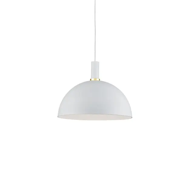 Archibald 16" Pendant in White with Gold Detail - Image 6