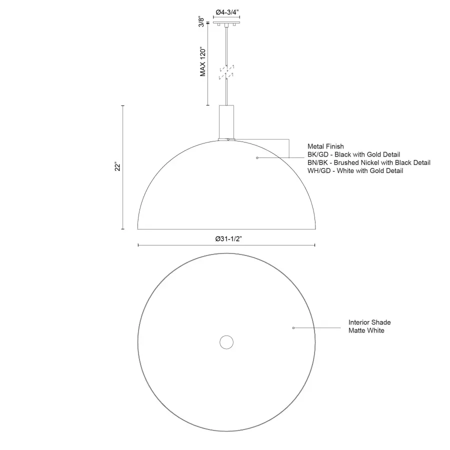 Archibald 32-Inch Pendant Light - Image 8