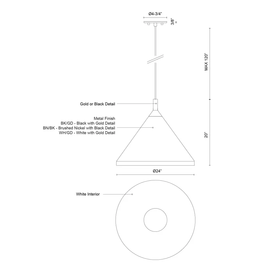 Dorothy 24-Inch Pendant Light - Image 11