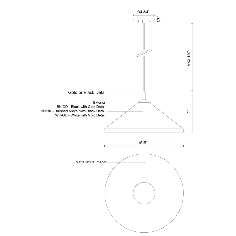 Dorothy 18-Inch Pendant Light - Image 8
