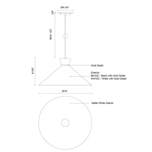 Vanderbilt 16-Inch Pendant Light - Image 7