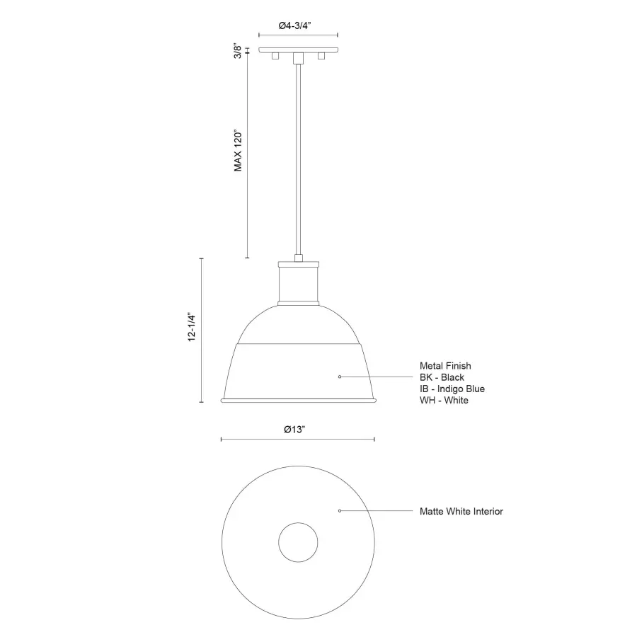 Irving 13" Pendant Light - Image 11