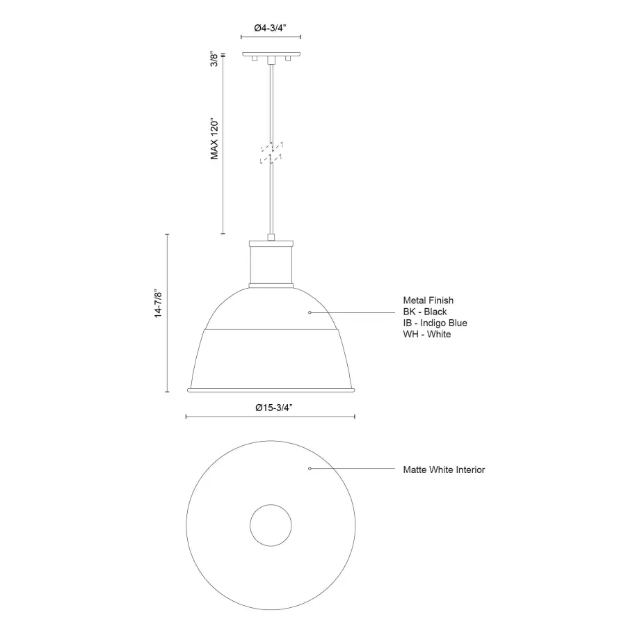 Irving 16" Pendant Light - Image 12