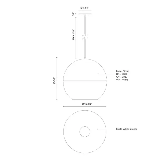 Lucas 16-Inch Pendant Light - Image 11