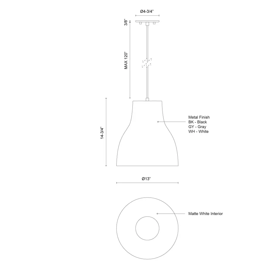 Cradle 13-Inch Pendant Light - Image 12