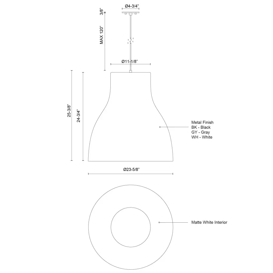 Cradle 24-Inch Pendant Light - Image 8