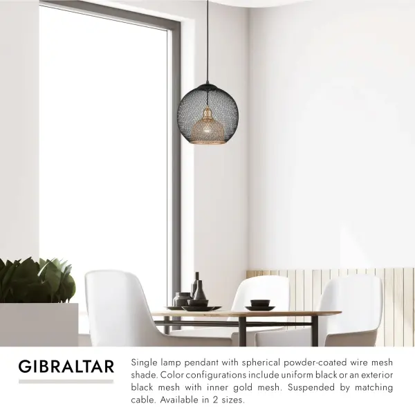 Gibraltar 12-Inch Wire Mesh Pendant - Image 7