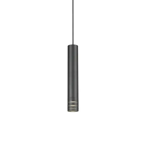 Milca 15-Inch Matte Black Pendant Light - Image 1