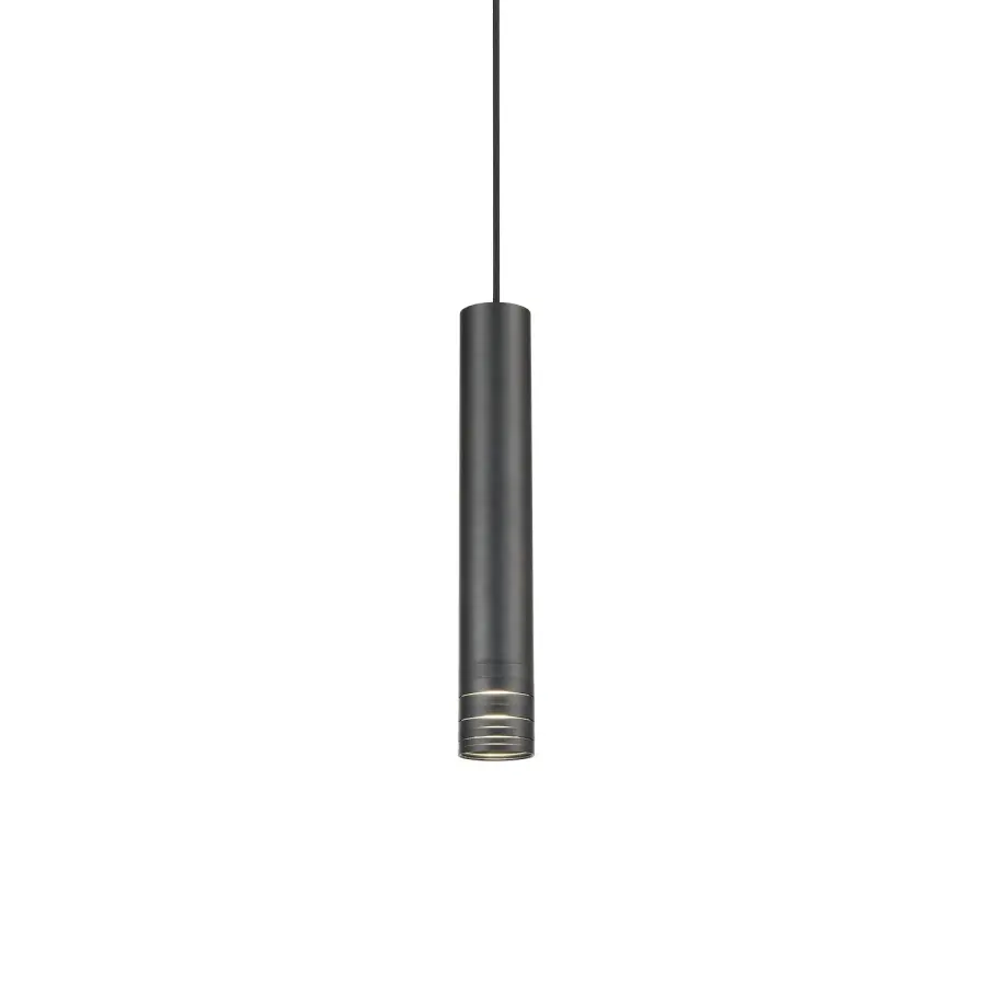 Milca 15-Inch Matte Black Pendant Light - Image 1