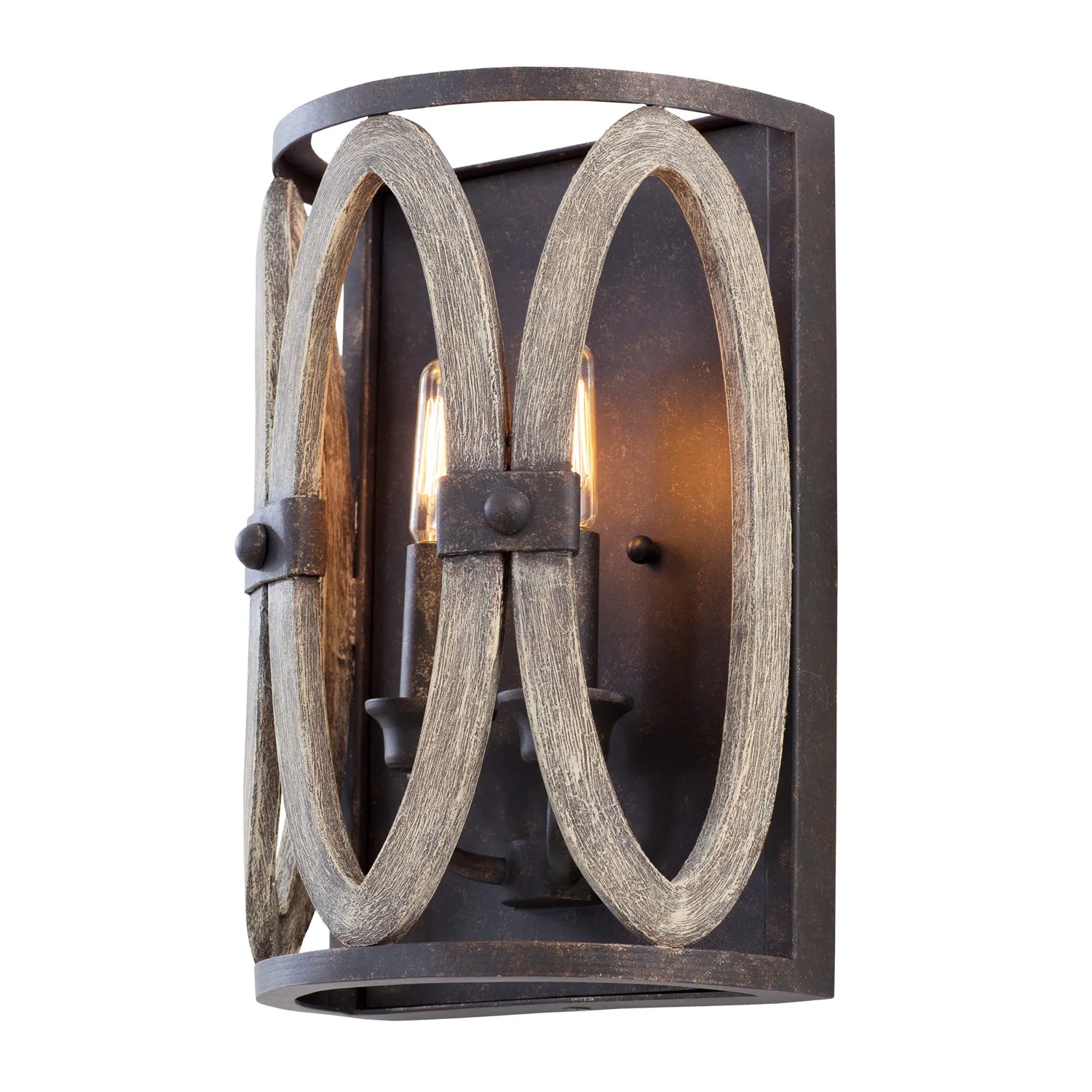Belmont Two Light Wall Sconce in Florence Gold
