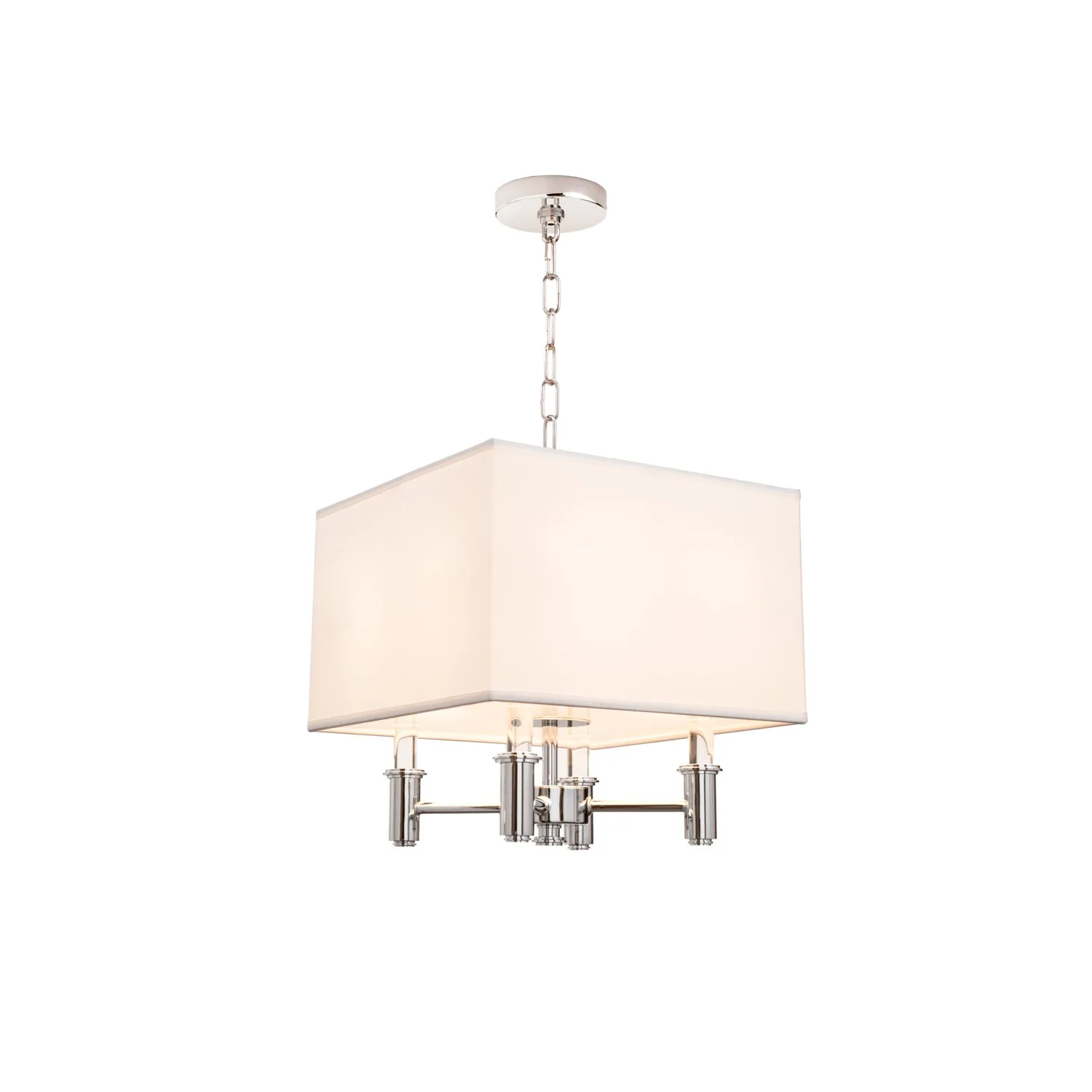 Dupont Four Light Convertible Pendant - Semi Flush Mount in Chrome