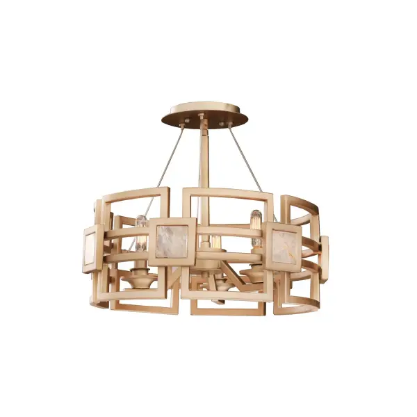 Rock Crystal sets off the Modern Hand-Crafted Frames of the Metropolis family. We chose a Modern Gold Finish to make it a true stand out for any room. Collection: Metropolis Rooms: Hallway, Closet, Kitchen, Entryway Finish: Modern Gold Width: 17.00" Height: 14.00" Weight: 10.00 lb Wire: 6" Canopy: 6.25"x0.75" Number of Bulbs: 3 Maximum Wattage: 60.00 W Bulb Type: Candelabra Bulb Base: E12 Candelabra Dimmable Voltage: 120.00 V Material: Hand Forged Iron , Rock Crystal Country of Origin: Phillipines Safety Listing: cETL Safety Rating: Dry