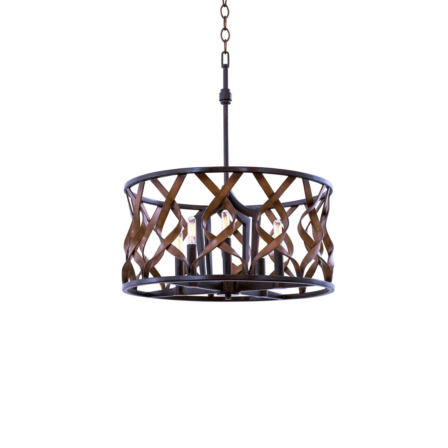 Soho Five Light Pendant in Milk Chocolate