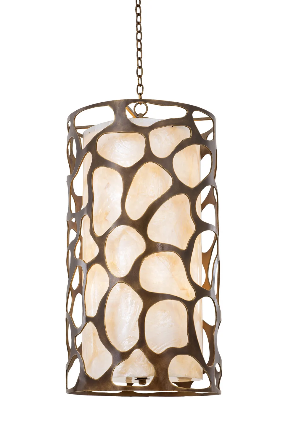 Gramercy Six Light Foyer Pendant in Copper Patina