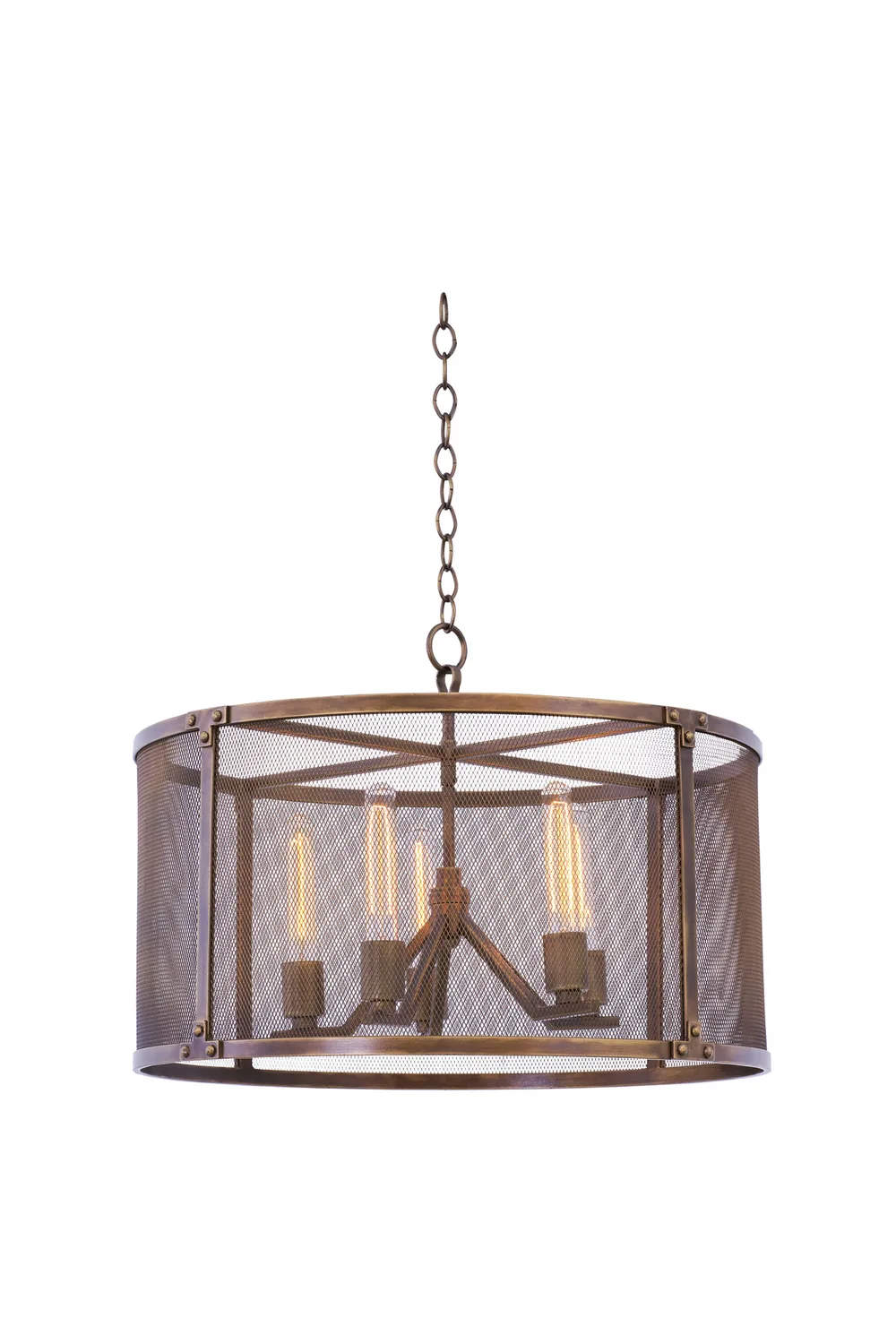 Chelsea Five Light Pendant in Copper Patina