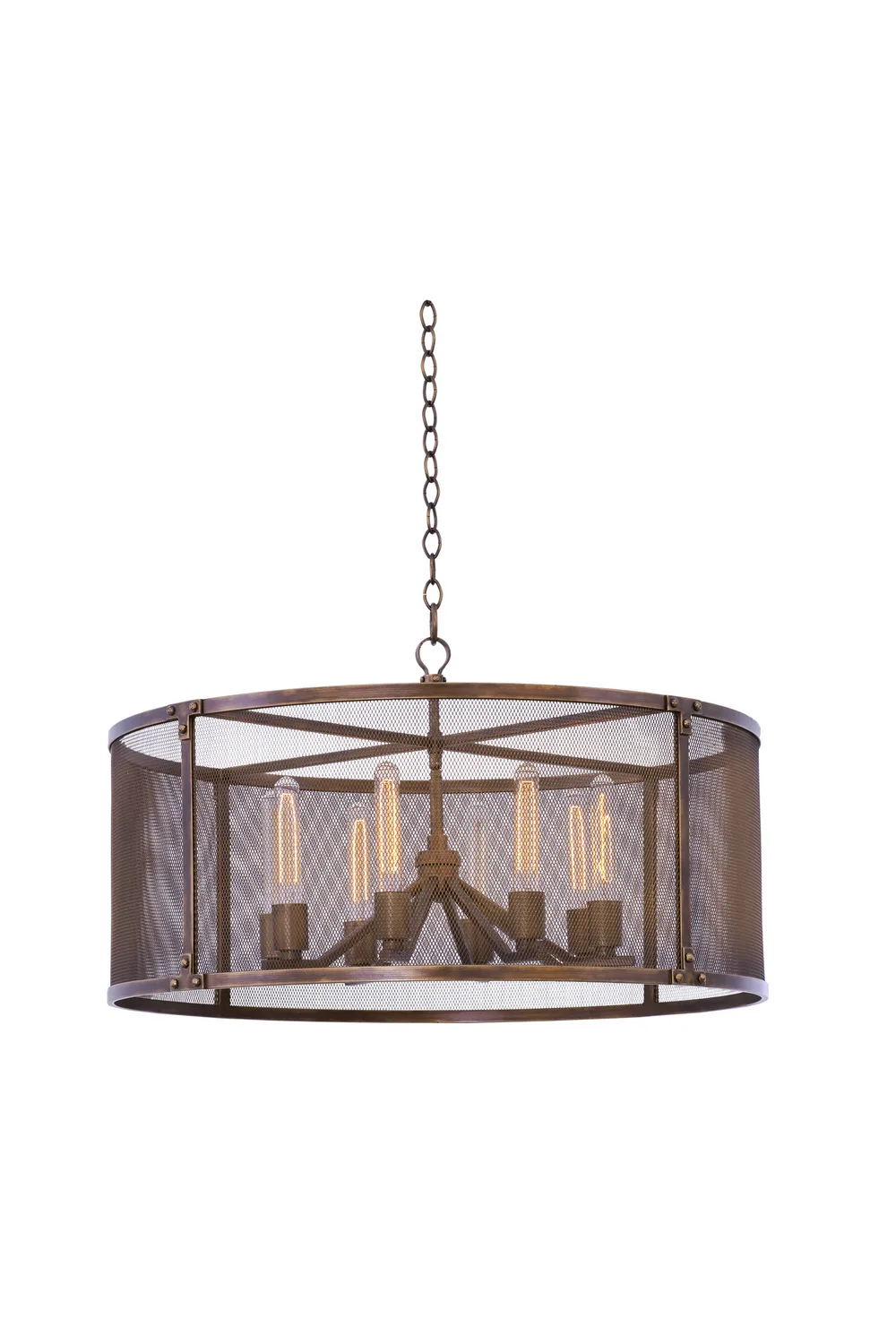 Chelsea Eight Light Pendant in Copper Patina