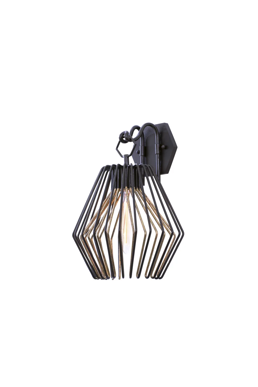 Metro I One Light Wall Bracket in Bronze Gold