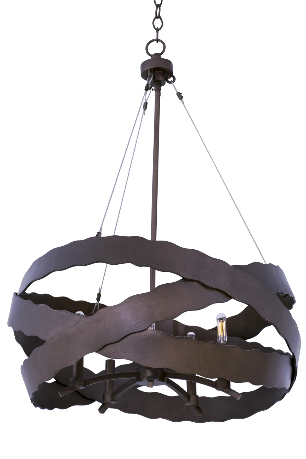 Fulton Five Light Pendant in Brownstone