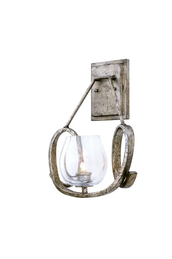 The Madison Collection is hand painted in a Platinum Finish over Hand Forged Wrought Iron. Features Clear Hand Blown Thick Glass. Collection: Madison Rooms: Living Room, Bedroom, Family Room, Dining Room Finish: Platinum Width: 13.00" Height: 16.00" Weight: 6.00 lb Extension from Wall: 7.00" Wire: 6" Bulbs Included Number of Bulbs: 1 Maximum Wattage: 3.00 W Bulb Type: G9 Bulb Base: G9 Light Source: LED Light Output: 300.00 lm Color Temperature: 3000 K Dimmable Voltage: 120.00 V Material: Hand Forged Iron , Hand Blown Glass Country of Origin: Phillipines Safety Listing: cETL Safety Rating: Dry LED