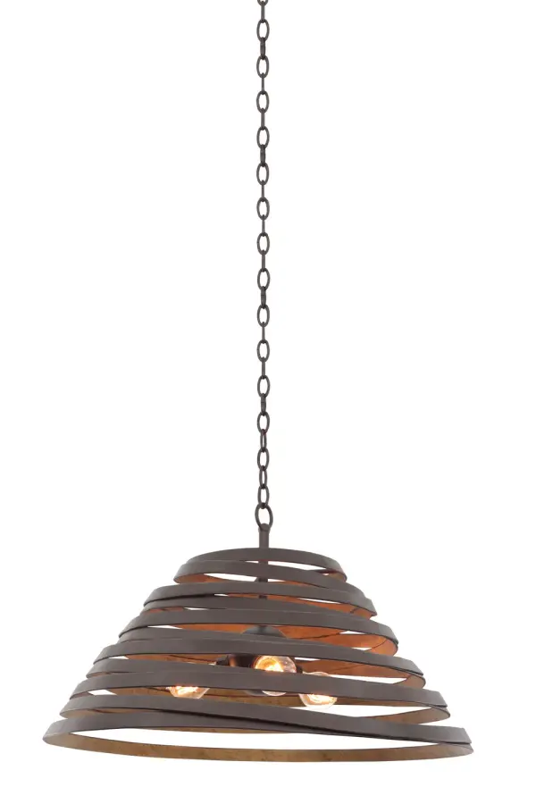 Tempest features a stunning Two Tone Fiish of Antique Bronze with Antique Gold Accents. Constructed of Hand Forged Wrought Iron. Collection: Tempest Rooms: Kitchen, Dining, Great Room, Foyer Finish: Bronze Gold Width: 26.00" Height: 17.00" Weight: 19.00 lb Chain: 48" Wire: 96" Canopy: 5"x0.75" Number of Bulbs: 3 Maximum Wattage: 60.00 W Bulb Type: Medium Bulb Base: E26 Medium Dimmable Voltage: 120.00 V Material: Hand Forged Wrought Iron Country of Origin: Phillipines Safety Listing: cETL Safety Rating: Dry