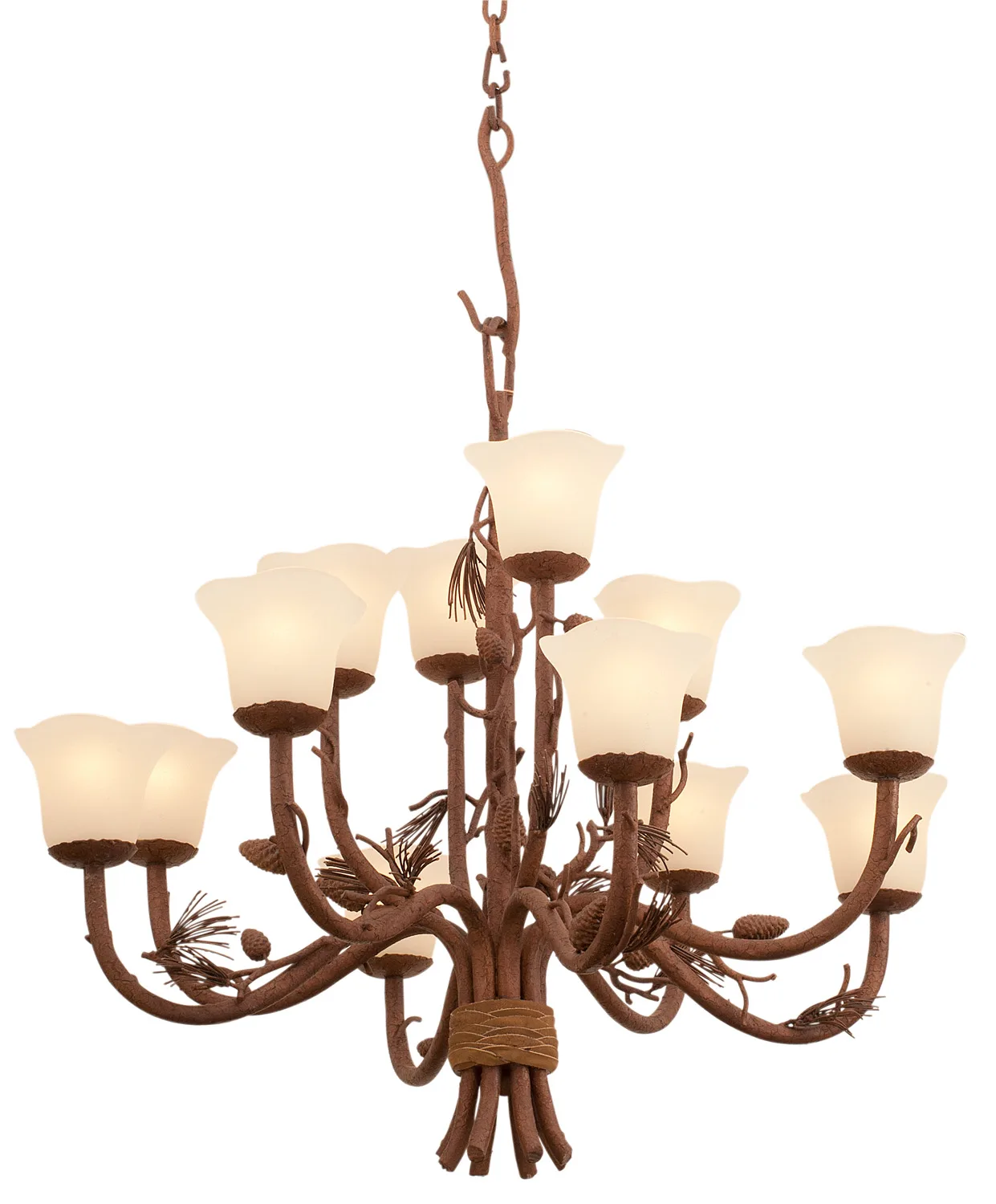 Ponderosa 12 Light Chandelier in Ponderosa