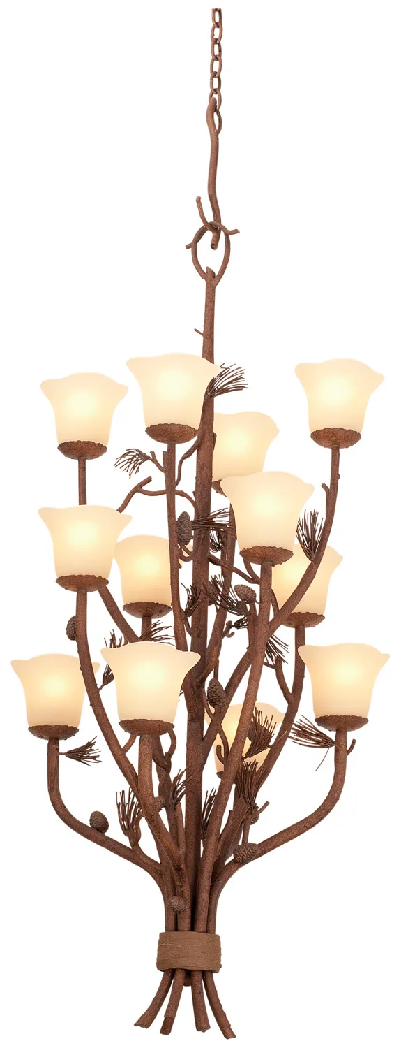 Ponderosa 12 Light Foyer Pendant in Ponderosa