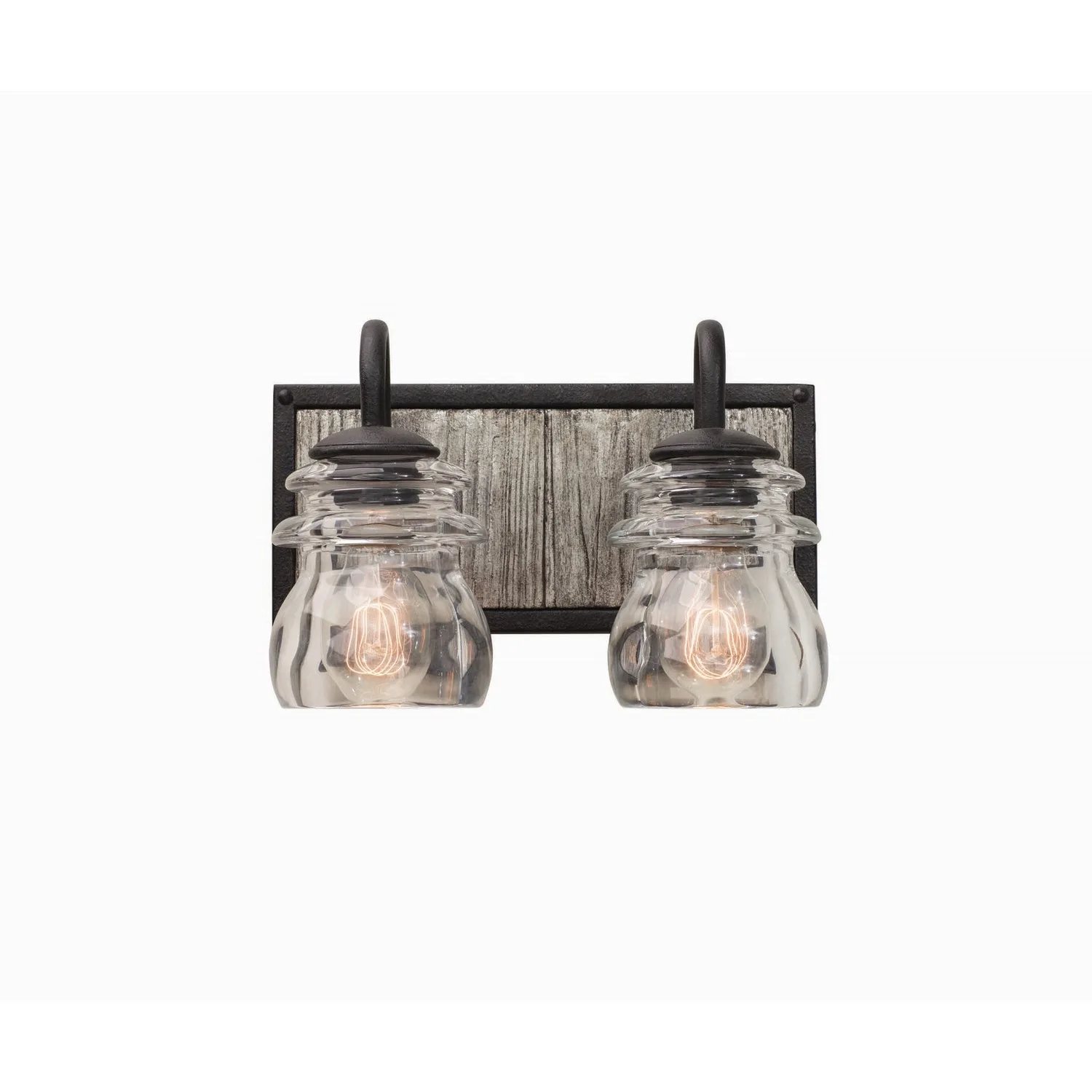 Bainbridge Two Light Bath in Black Iron