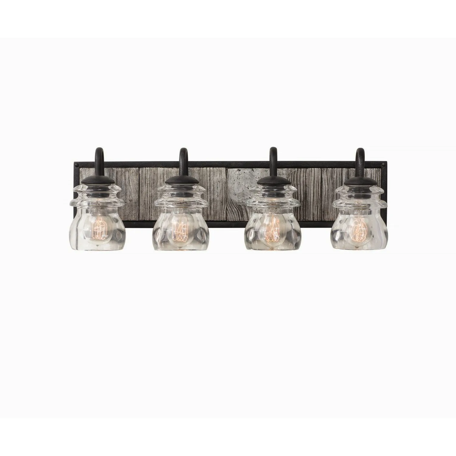 Bainbridge Four Light Bath in Black Iron