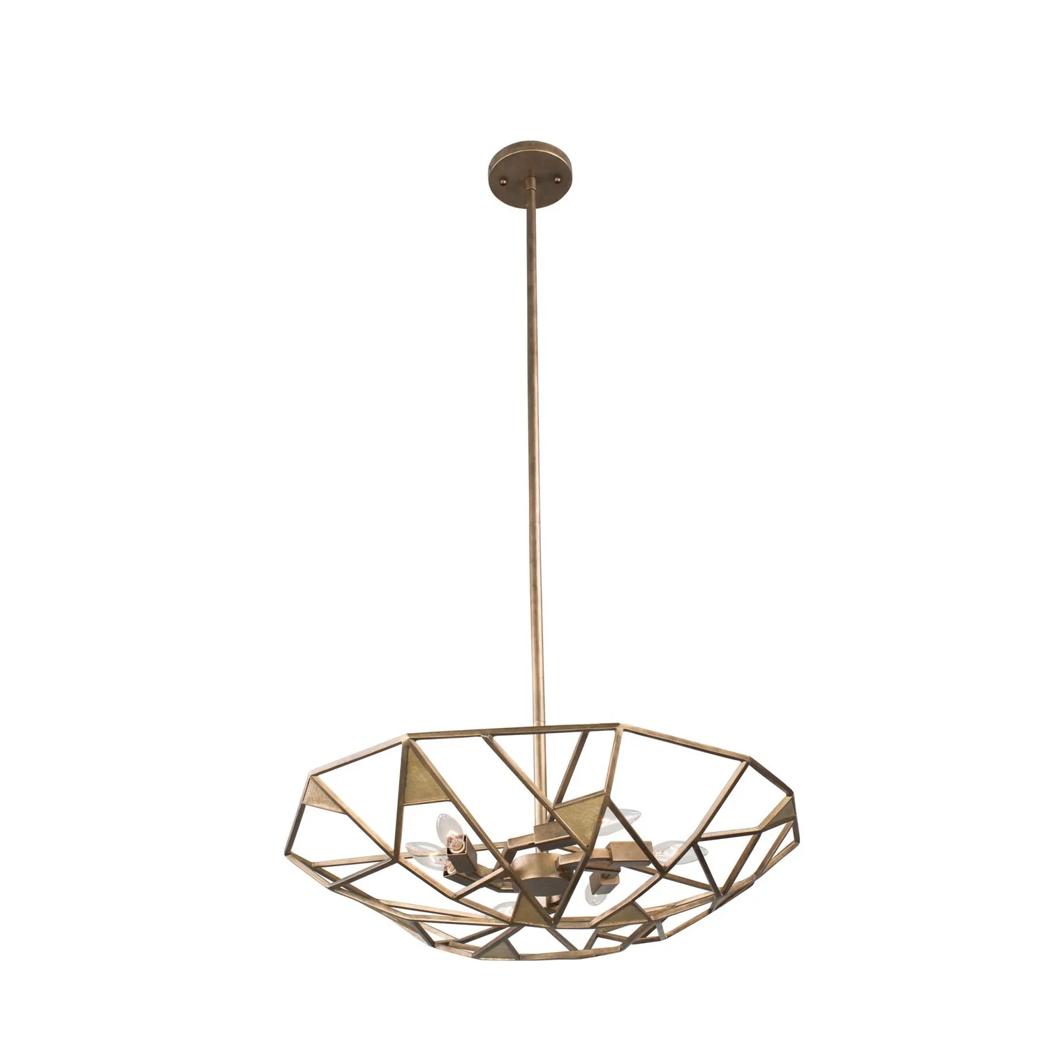 Esmeralda Eight Light Pendant in Pearlized Antique Brass