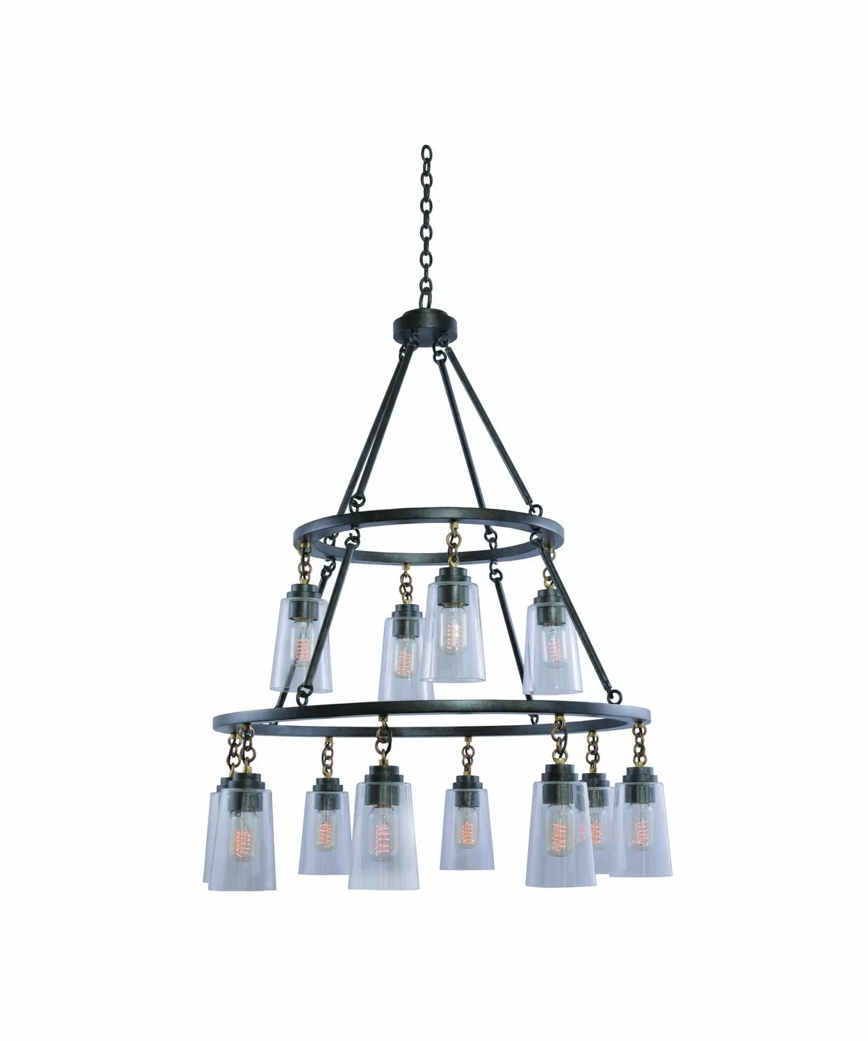 Dillon 12 Light Pendant in Milled Iron