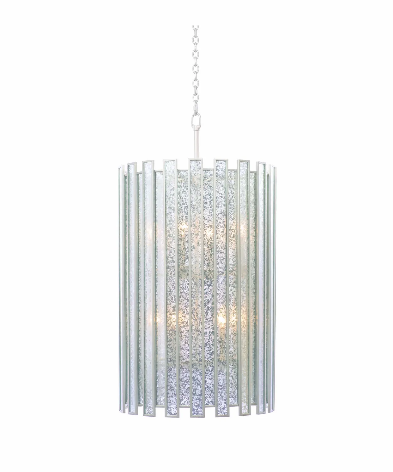 Palisade Eight Light Foyer Pendant in Tarnished Silver