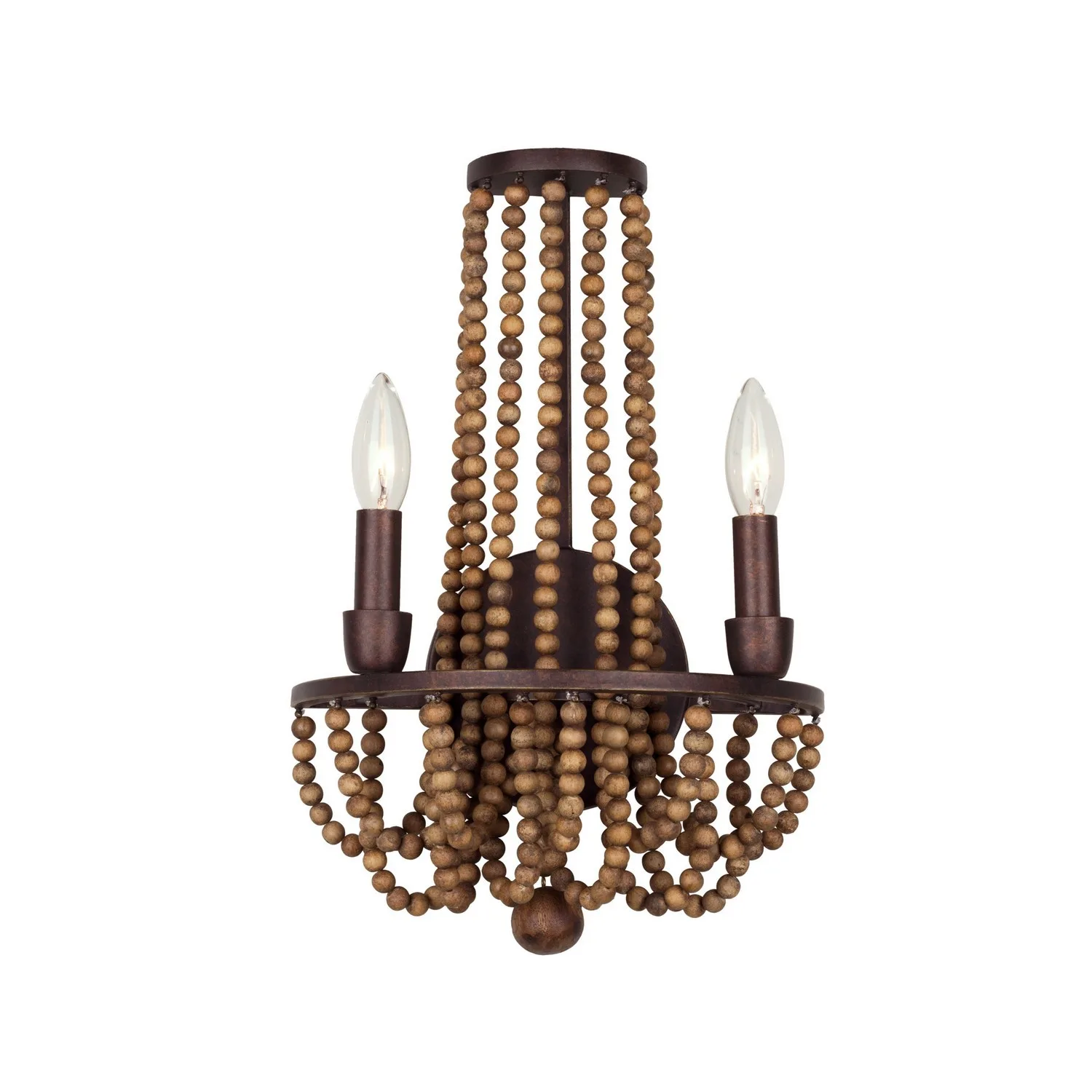 Beechwood Two Light Wall Bracket in Royal Mahogany