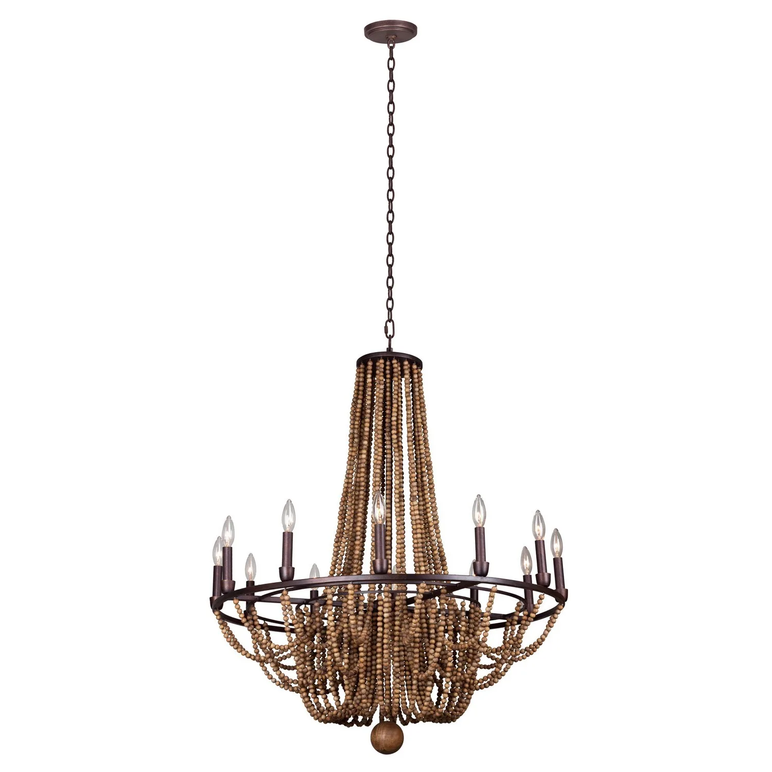 Beechwood 12 Light Chandelier in Royal Mahogany