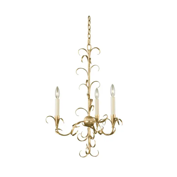 Organically inspired modern classic featuring a warm, hand painted Oxidized Gold Leaf finish and simple off-white candle sleeves. Collection: Ainsley Rooms: Dining Room, Bedroom, Kitchen, Foyer Finish: Oxidized Gold Leaf Notes: Overall H: 81`` Width: 20.00" Height: 26.00" Weight: 7.00 lb Chain: 48" Wire: 96" Canopy: 5"x1" Number of Bulbs: 3 Maximum Wattage: 60.00 W Bulb Type: E-12 Bulb Base: E12 Candelabra Dimmable Voltage: 120.00 V Material: Steel Country of Origin: Phillipines Safety Listing: cETL Safety Rating: Dry